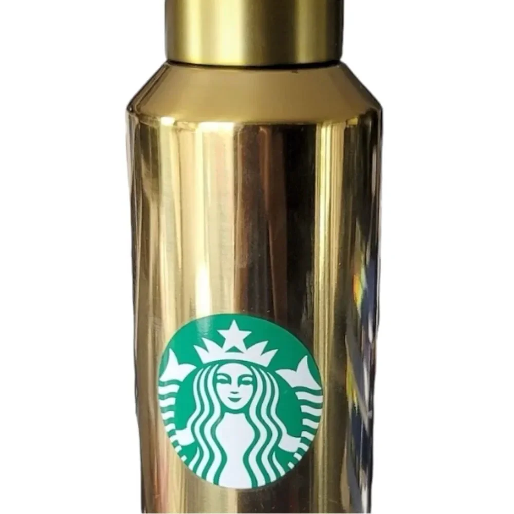 Walt Disney World Parks Mickey Mouse Aluminum tumbler Gold Starbucks pre owned